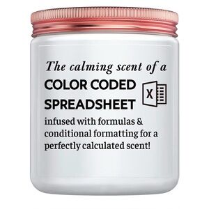 Color Coded Spreadsheet Candle